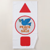 Peace theme designed beach towel ビーチタオル (正面)
