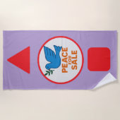 Peace theme designed beach Towel ビーチタオル (正面)