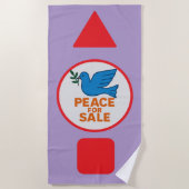 Peace theme designed beach Towel ビーチタオル (正面)