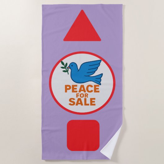 Peace theme designed beach Towel ビーチタオル (正面)