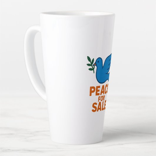 Peace Themed Coffe Mug ,Traveller Mug カフェラテマグ (左アングル)
