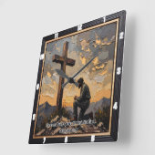 Peace Through Blood: Cross's Calm スクエア壁時計 (傾斜)