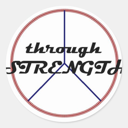Peace through Strengthスタンプ ラウンドシール (正面)