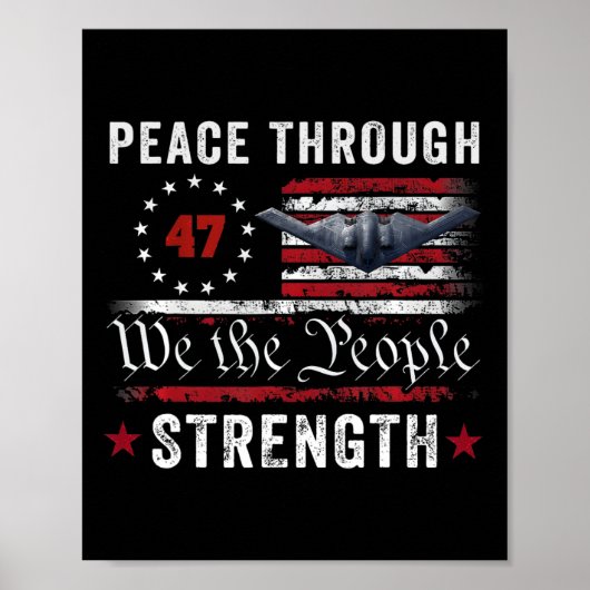 Peace Through Strength Trump Operation Midnight Ha ポスター (正面)