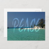 Peace Transparent White Graffiti ポストカード (正面/裏面)