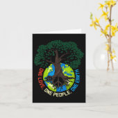 Peace Tree Love - Environmental Protection Earth D カード (黄色い花)