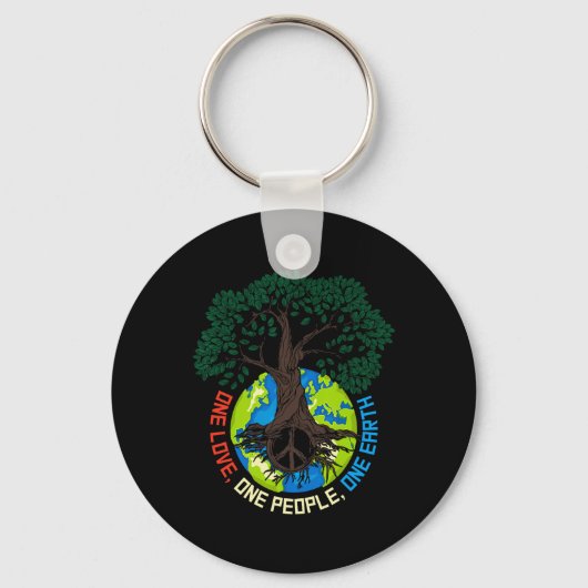 Peace Tree Love - Environmental Protection Earth D キーホルダー (正面)