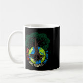 Peace Tree Love - Environmental Protection Earth D コーヒーマグカップ (左)