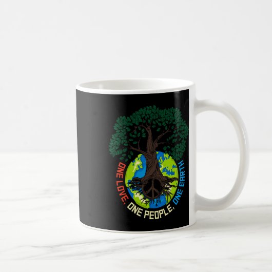 Peace Tree Love - Environmental Protection Earth D コーヒーマグカップ (右)