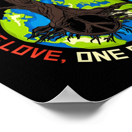 Peace Tree Love - Environmental Protection Earth D ポスター (角)
