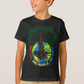 Peace Tree Love - Environmental Protection Earth D Tシャツ (正面)