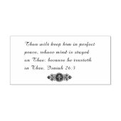 Peace & Trust聖なる書物、 経典引用文イザヤ26:3 ラバースタンプ (インプリント)