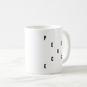 Peace Typography コーヒーマグカップ (正面右)