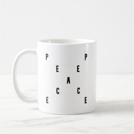 Peace Typography コーヒーマグカップ