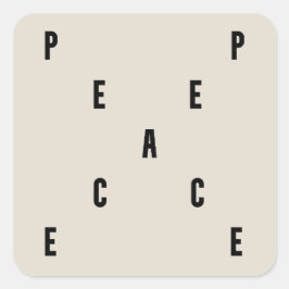 Peace Typography スクエアシール