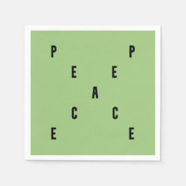 Peace Typography スタンダードカクテルナプキン