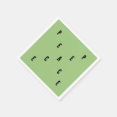 Peace Typography スタンダードカクテルナプキン (角)