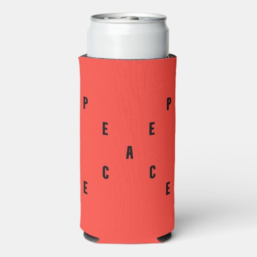Peace Typography スリム缶クーラー (Seltzer裏面)