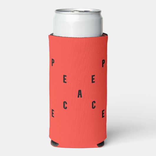 Peace Typography スリム缶クーラー (Seltzer正面)