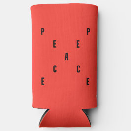 Peace Typography スリム缶クーラー