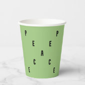 Peace Typography 紙コップ (正面)