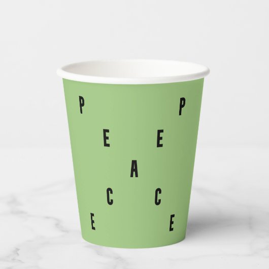 Peace Typography 紙コップ (正面)