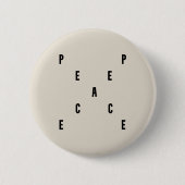 Peace Typography 缶バッジ (正面)