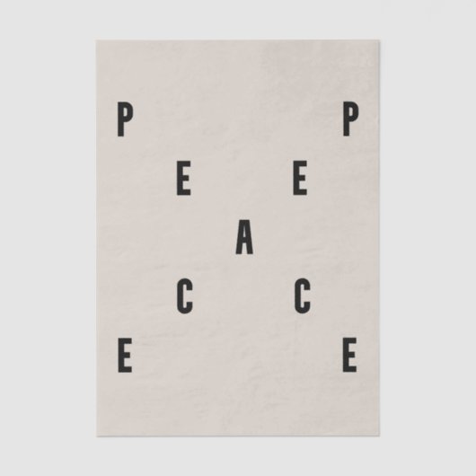 Peace Typography 薄葉紙 (正面)