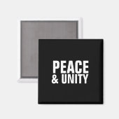 PEACE & UNITYスクエアマグネット マグネット (正面/裏面)