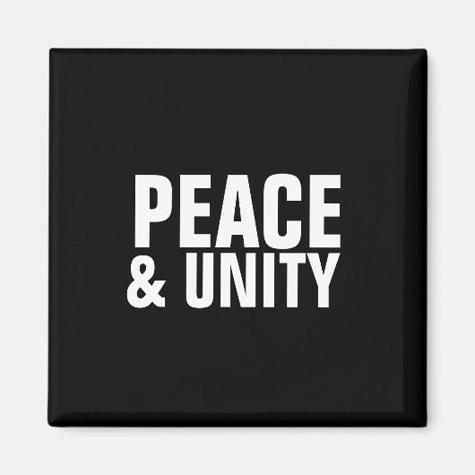 PEACE & UNITYスクエアマグネット マグネット (正面)