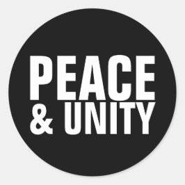 PEACE & UNITYステッカー ラウンドシール