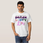 PEACE UNITY AND LOVE Tシャツ (正面フル)