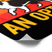 Peace Was Never An Option Funny Border Collie Dog  ポスター (角)