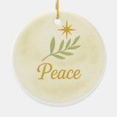 “Peace” Watercolor Christmas Ornament セラミックオーナメント (裏面)