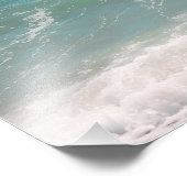 Peace Wavesブルーグリーンシービーチ写真 フォトプリント (角)