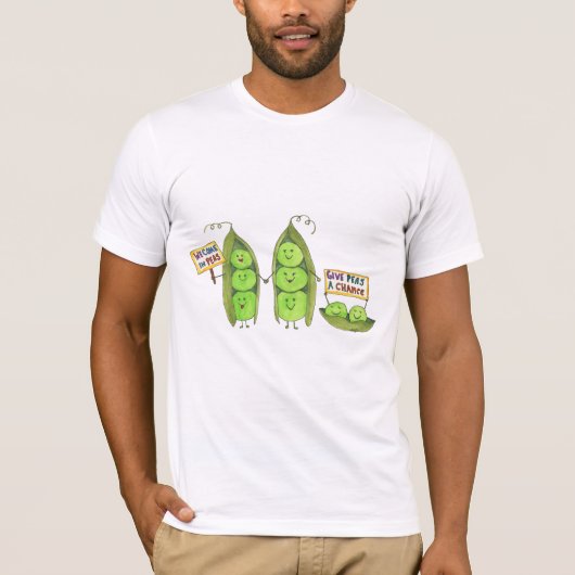 Peace - We Come in Peas Tシャツ (正面)