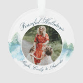 Peace Winter Forest Water Color Scriptの写真 オーナメント (裏面)