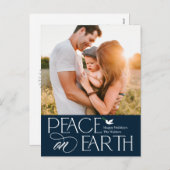 Peace Wish編集可能カラーホリディポストカード シーズンポストカード (正面/裏面)