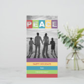 Peace Wishes Christmas/Holidayフォトカード シーズンカード (スタンド正面)