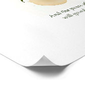 Peace within, floral daisy Christian wall art ポスター (角)