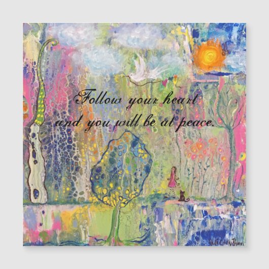 Peace Within Her Soul お洒落 Art Magnetic Card (正面)