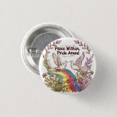 Peace Within, Pride Around – LGBTQ Camping Nature 缶バッジ (正面&裏面)