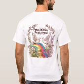 Peace Within, Pride Around – LGBTQ Camping Nature Tシャツ (裏面)