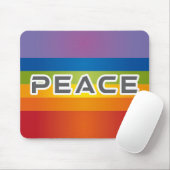 Peace Word Letters – 虹の背景のフラグ マウスパッド (マウス)