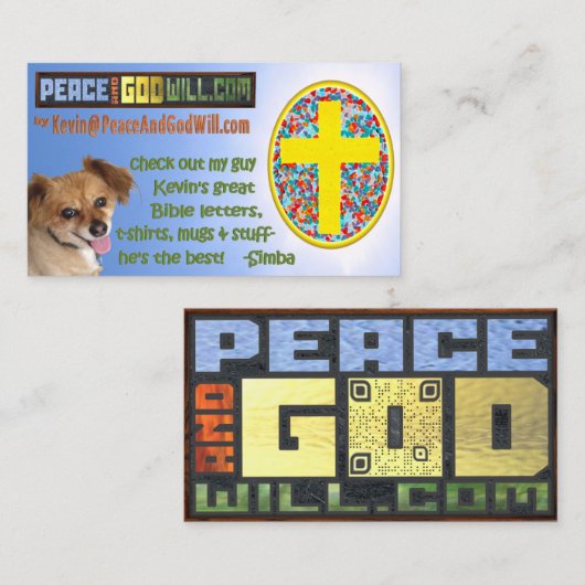 PeaceAndGodWill.com 名刺 (正面/裏面)