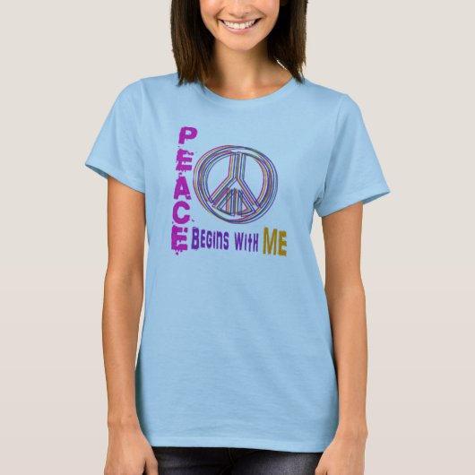 PeaceBeginsWithMe Tシャツ (正面)