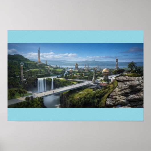 Peaceful Alien city ポスター (正面)