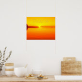 Peaceful Amber Sunset over Water Poster ポスター (キッチン)