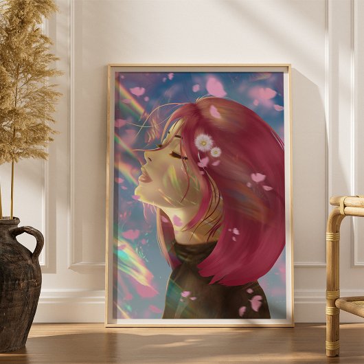 Peaceful Bloom Rainbow Touches ポスター