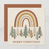 Peaceful Boho Scene Christmas シーズンカード (正面/裏面)